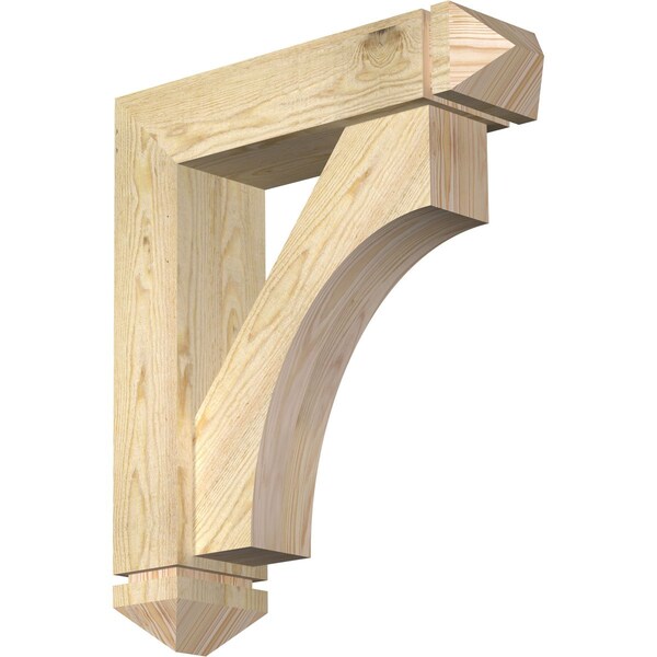 Ekena Millwork Westlake Arts and Crafts Rough Sawn Bracket w/ Offset Brace, Douglas Fir, 6"W x 22"D x 26"H BKT0604X22X26WTL03RDF - main